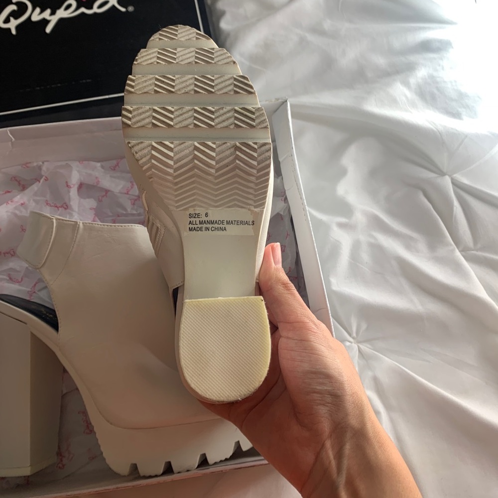 White Platform Ankle Booties - image 3